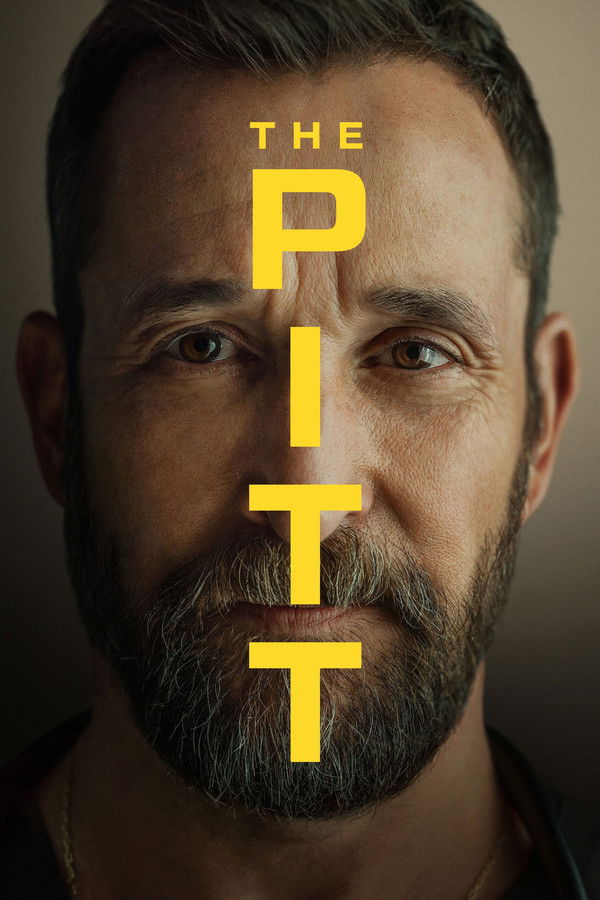 The Pitt Season 1 key art — Noah Wyle close-up with vertical title